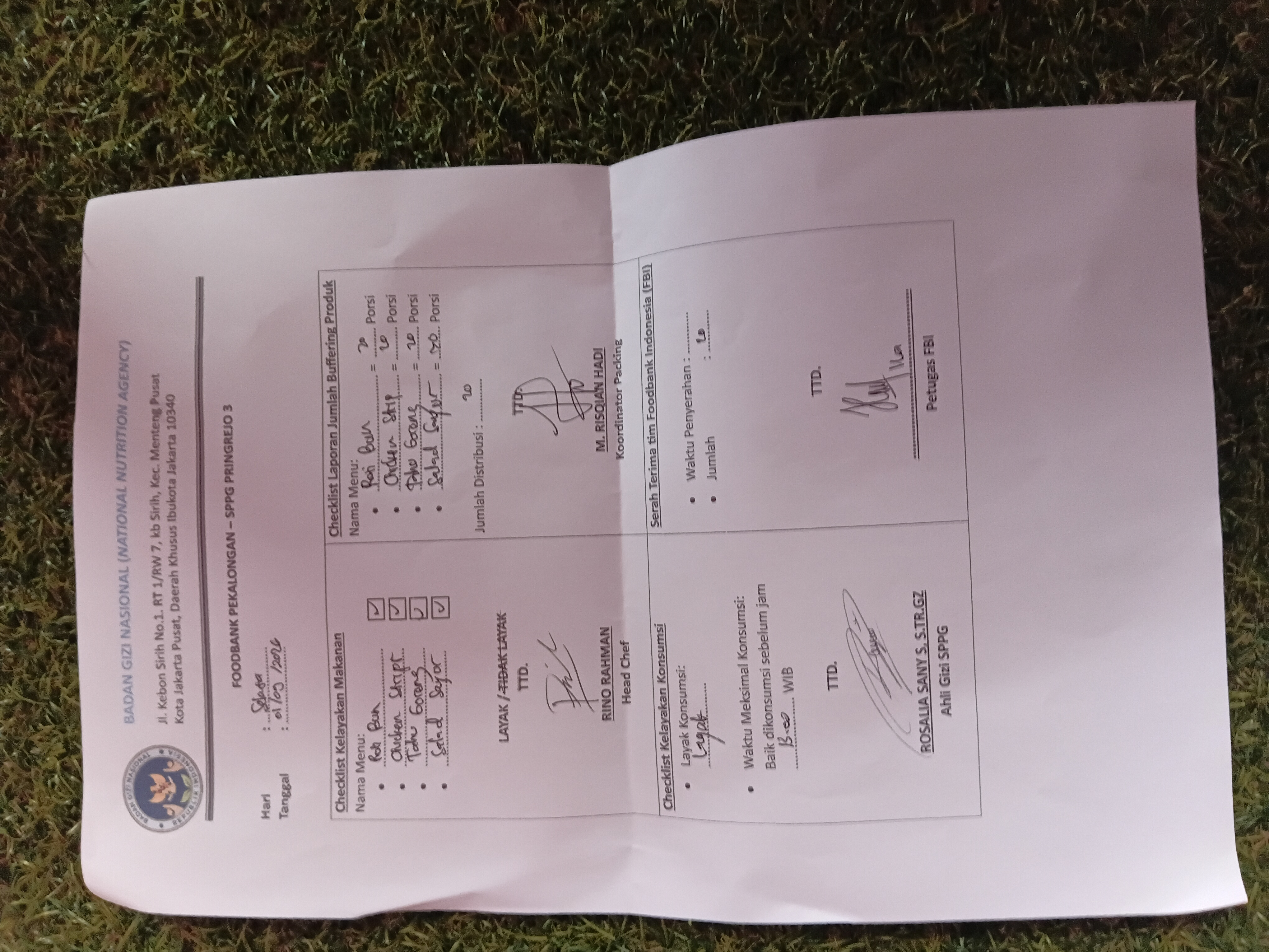 Penyaluran hari selasa,01/09/26